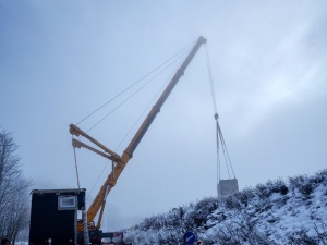 Obec Zhoř u Jihlavy - instalace prefabrikovaného vodojemu