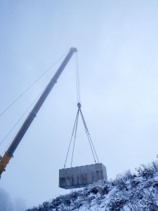 Obec Zhoř u Jihlavy - instalace prefabrikovaného vodojemu