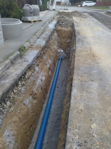 Pelhřimov - vodovod a kanalizace v ulici Pod Floriánem