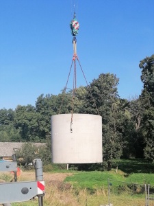 Osazení čerpací stanice v obci Pohled